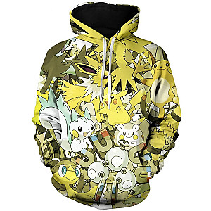 Pokemon Hoodies - Electricity Unisex Pullover Hoodie FH0709