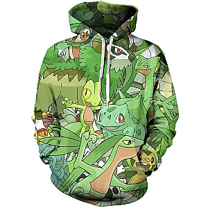 Pokemon Hoodies - Grass Unisex Pullover Hoodie FH0709