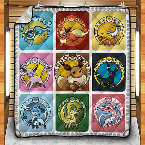 Pokemon Blankets - Eeveelutions Quilt Blanket FH0709