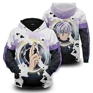 Jujutsu Kaisen Hoodies - Gojo Cursed Eyes Unisex Pullover Hoodie FH0709