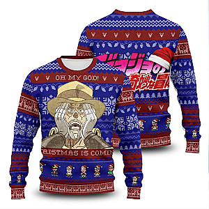 JJBA Sweaters - Jojo Xmas Coming Unisex Wool Sweater FH0709