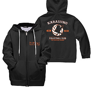 Haikyuu Hoodies - The Flightless Crows Unisex Zipped Hoodie FH0709