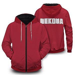 Haikyuu Hoodies - Haikyuu Nekoma High Unisex Zipped Hoodie FH0709