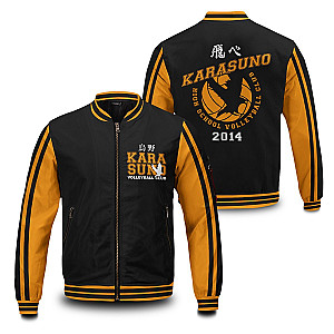 Haikyuu Jackets - Karasuno Jersey Bomber Jacket FH0709