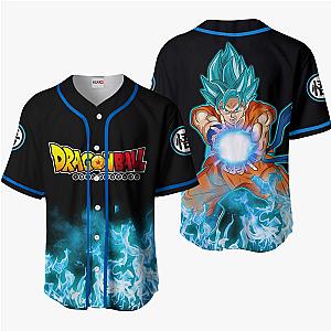 Dragon Ball Goku Saiyan Blue Anime Baseball Jersey Shirtss Custom For Fans OT2102