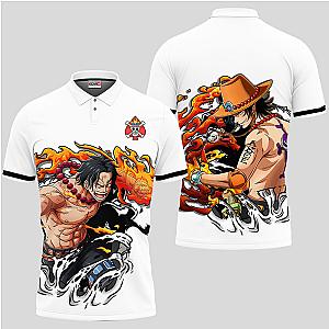 Portgas D Ace Polo Shirt Custom Anime One Piece For Fans OT2102