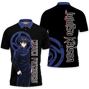 Megumi Fushiguro Polo Shirts Jujutsu Kaisen Custom Anime OT2102