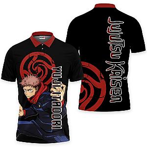 Yuji Itadori Polo Shirts Jujutsu Kaisen Custom Anime OT2102