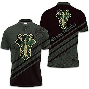 Green Mantis Polo Shirts Black Clover Custom Anime OT2102