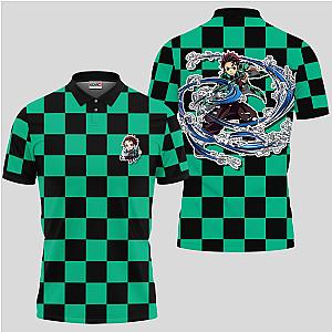 Tanjiro Water Breathing Polo Shirts Kimetsu Custom Anime OT2102