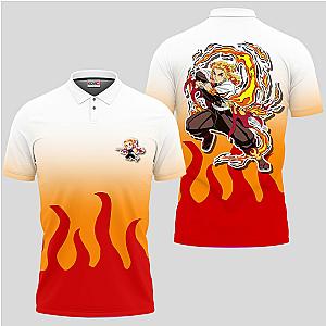 Kyojuro Rengoku Polo Shirts Kimetsu Custom Anime OT2102