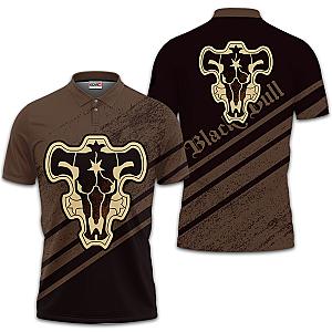 Black Bull Polo Shirts Black Clover Custom Anime OT2102