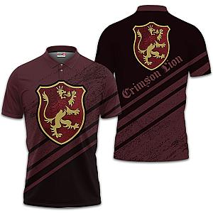 Crimson Lion Polo Shirts Black Clover Custom Anime OT2102