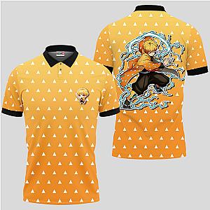 Zenitsu Polo Shirts Kimetsu Custom Anime OT2102