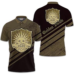 Golden Dawn Polo Shirts Black Clover Custom Anime OT2102