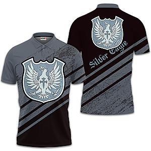 Silver Eagle Polo Shirts Black Clover Custom Anime OT2102