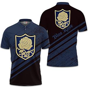 Blue Rose Polo Shirts Black Clover Custom Anime OT2102