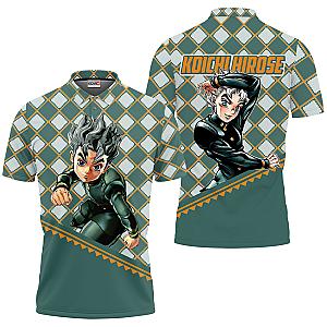 Koichi Hirose Polo Shirts JJBA Custom Anime OT2102