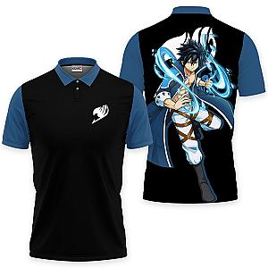 Gray Fullbuster Polo Shirts Fairy Tail Custom Anime OT2102