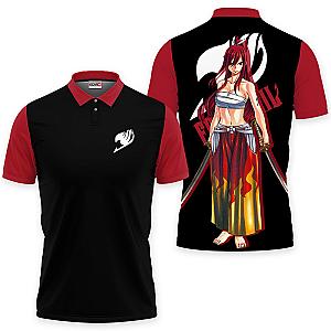 Erza Scarlet Polo Shirts Fairy Tail Custom Anime OT2102