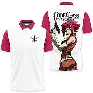 Kallen Stadtfeld Polo Shirts Code Geass Custom Anime For Fans OT2102