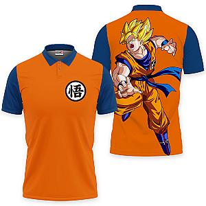 Goku Super Saiyan Polo Shirts Dragon Ball Custom Anime OT2102