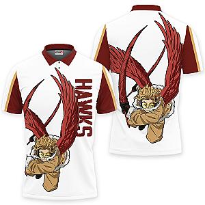 Hawks Polo Shirts My Hero Academia Custom Anime OT2102