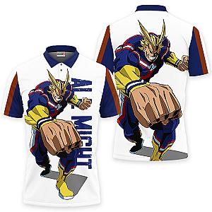 All Might Polo Shirts My Hero Academia Custom Anime OT2102