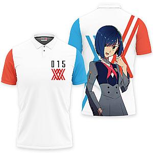 Ichigo Code 015 Polo Shirts Darling In The Franxx Custom Anime OT2102