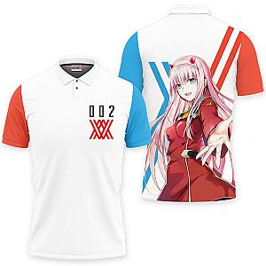 Zero Two Code 002 Polo Shirts Darling In The Franxx Custom Anime OT2102