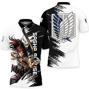 Sasha Blouse Polo Shirts Attack On Titan Custom Anime OT2102