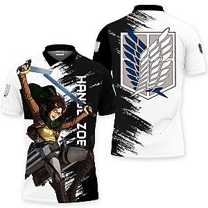 Hange Zoe Polo Shirts Attack On Titan Custom Anime OT2102