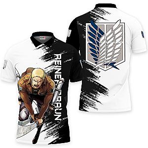 Reiner Braun Polo Shirts Attack On Titan Custom Anime OT2102