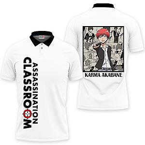 Karma Akabane Polo Shirts Assassination Classroom Custom Anime OT2102