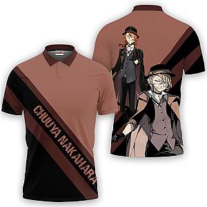 Chuuya Nakahara Polo Shirts Bungo Stray Dogs Custom Anime Merch Perfect Gift Idea OT2102