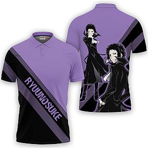 Ryuunosuke Akutagawa Polo Shirts Bungo Stray Dogs Custom Anime Merch OT2102