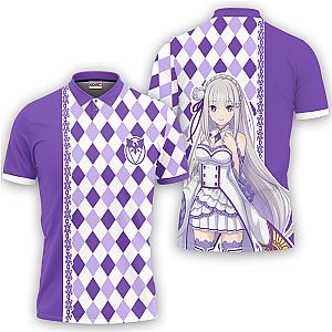 Emilie Polo Shirts Re:Zero Custom Anime OT2102