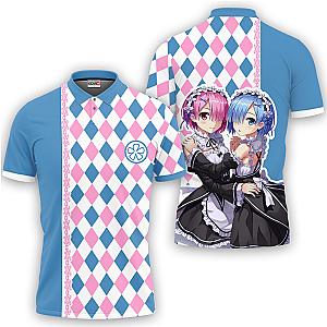 Ram And Rem Polo Shirts Re:Zero Custom Anime OT2102