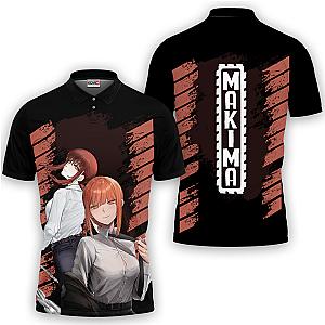 Makima Polo Shirts Chainsaw Man Custom Anime OT2102