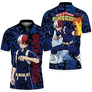 Shoto Todoroki Polo Shirts My Hero Academia Custom Anime OT2102