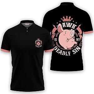 Hawk Polo Shirts Seven Deadly Sins Custom Anime OT2102