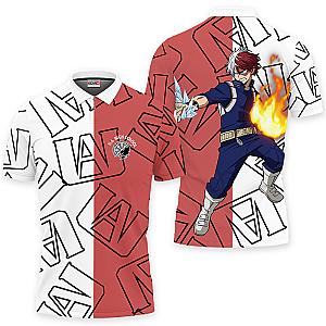 Shoto Todoroki Polo Shirts Custom My Hero Academia Anime OT2102