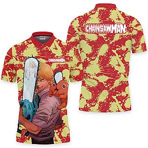 Denji Polo Shirts Custom Chainsaw Man Anime OT2102