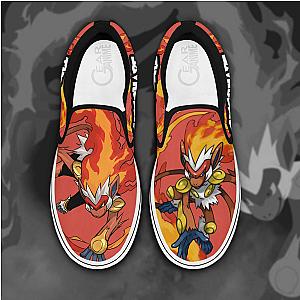 Infernape Slip-on Shoes Pokemon Custom Anime Canvas Shoes OT2102