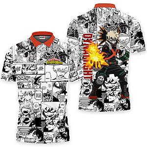 Katsuki Bakugo Polo Shirts My Hero Academia Custom Manga Anime OT2102