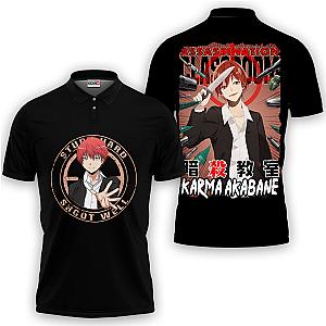 Karma Akabane Polo Shirts Custom Assassination Classroom Anime OT2102