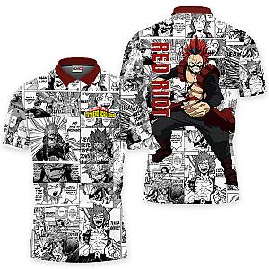 Red Riot Polo Shirts My Hero Academia Custom Manga Anime OT2102