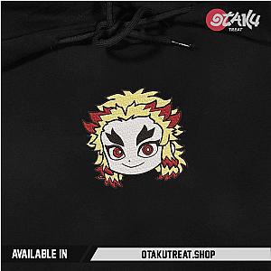 Rengoku Kyojuro Chibi Head Embroidered Hoodie / Sweatshirt