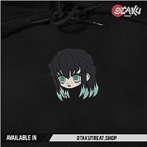 Muichiro Tokito Chibi Face Embroidered Hoodie / Sweatshirt