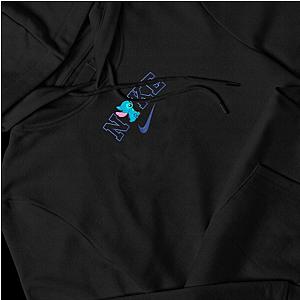 Stitch X Swoosh Embroidered Hoodie / Sweatshirt (Blue)